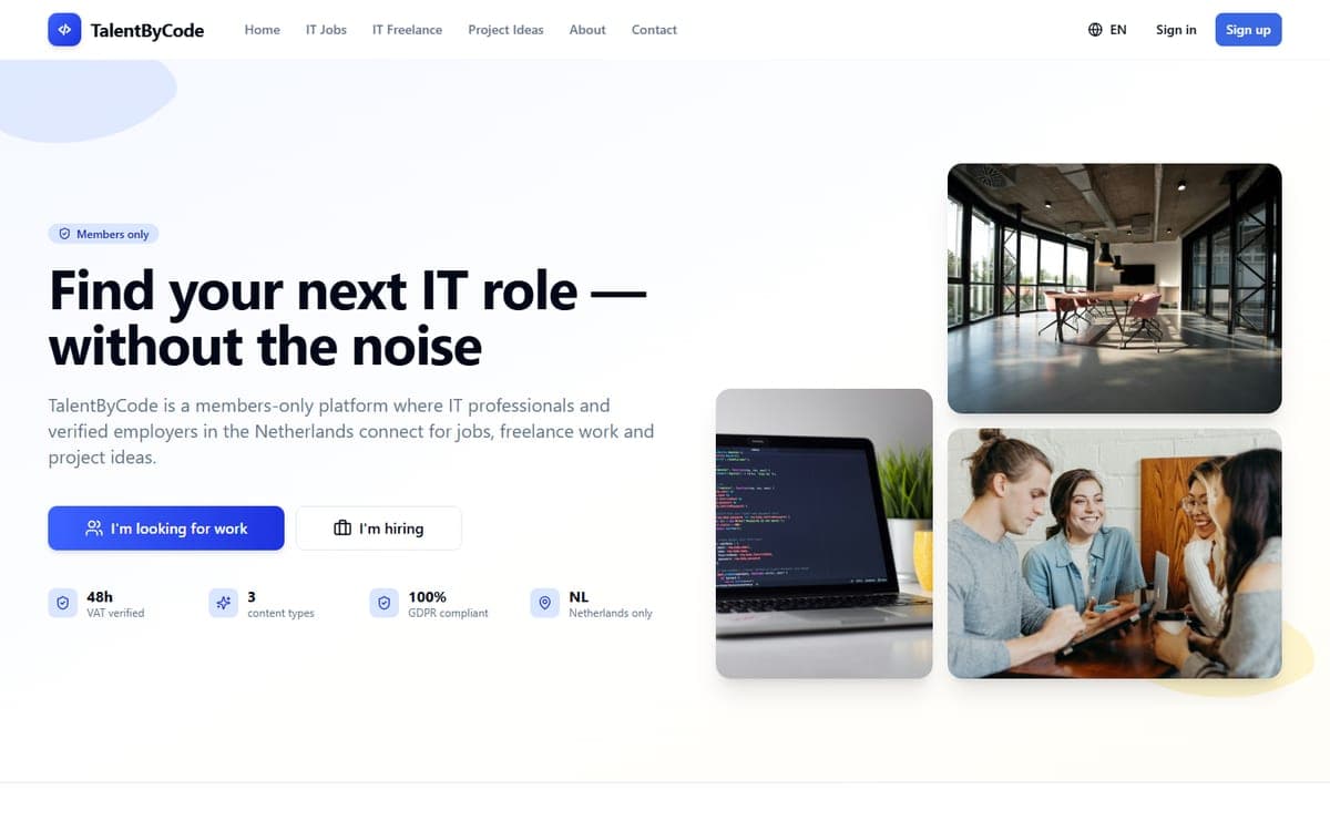 Home page of TalentByCode